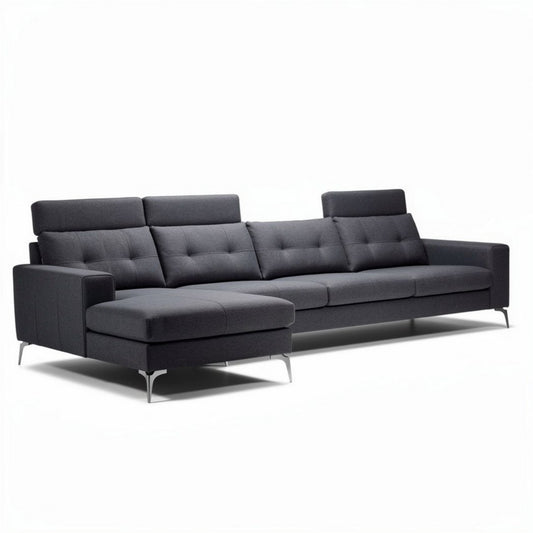 Moderne hoekbank van stof voor de woonkamer - 240 x 90 x 85cm