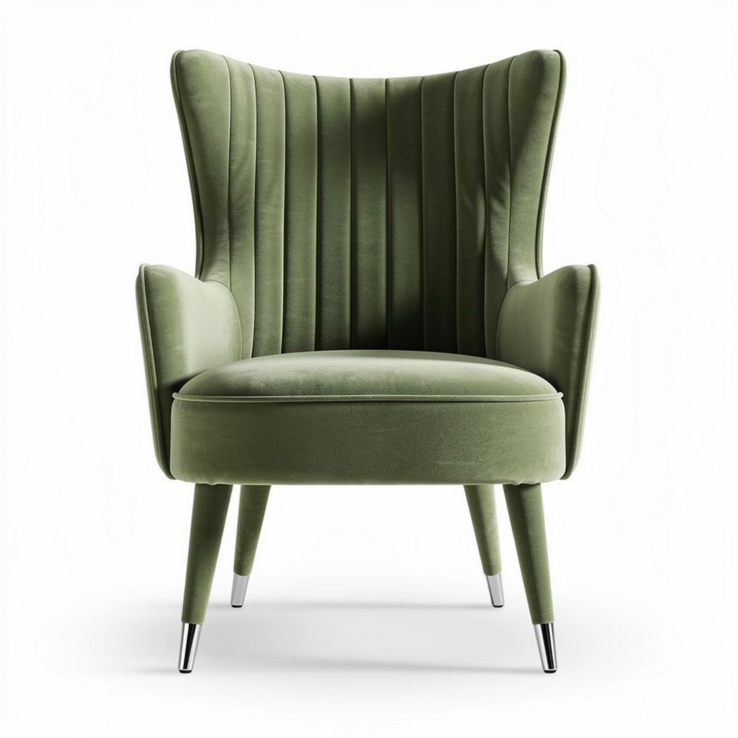 Fauteuil van velours stof voor de woonkamer - 75 x 75 x 90cm