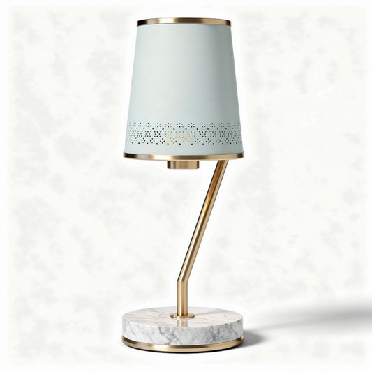 Tafellamp van marmer met metalen standaard voor de woonkamer - 30 x 30 x 50cm
